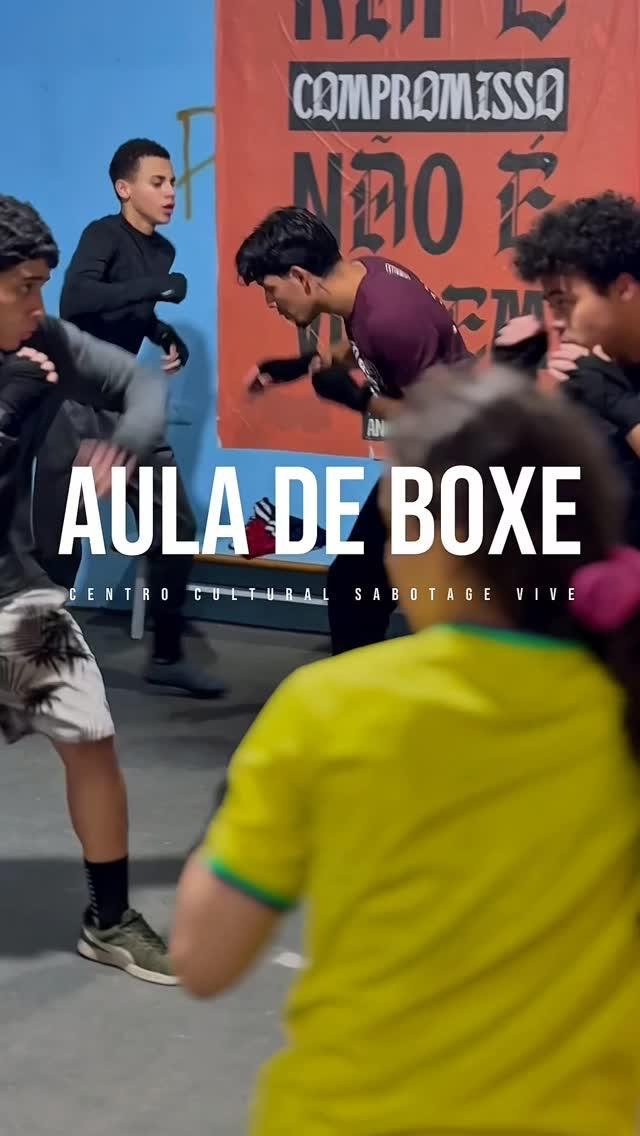 Aula de boxe no Instagram